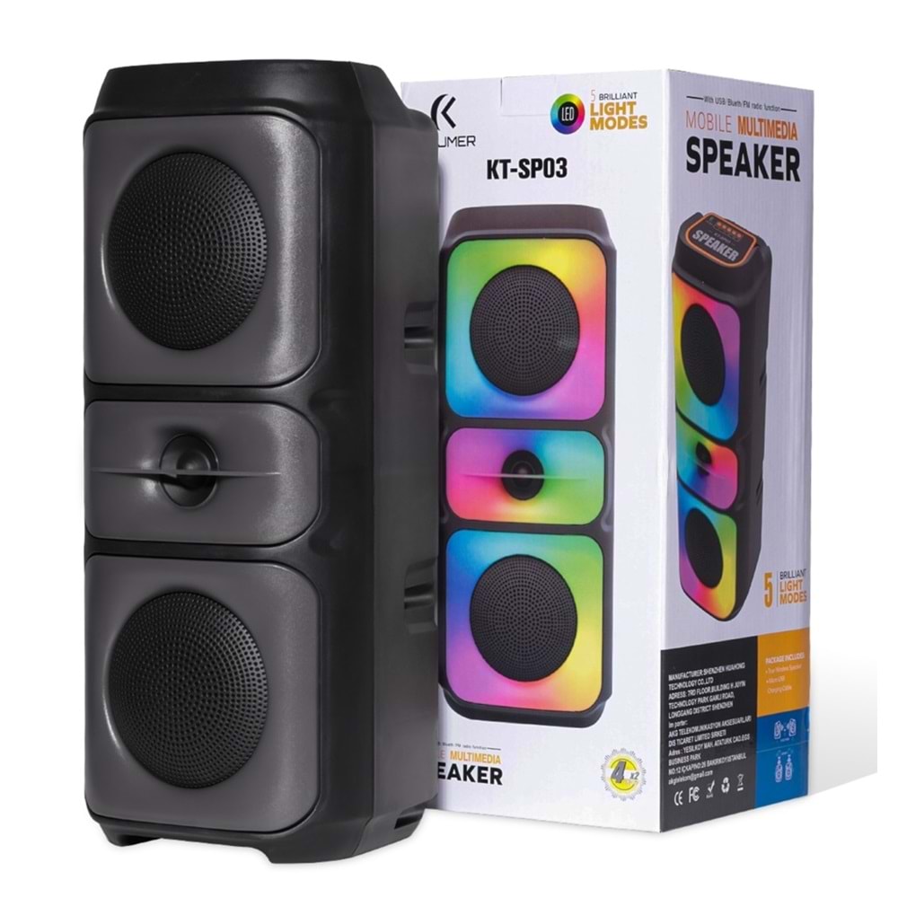 Katjmer KT-SP03 Rgb Usb/Bt Müzik Kutusu