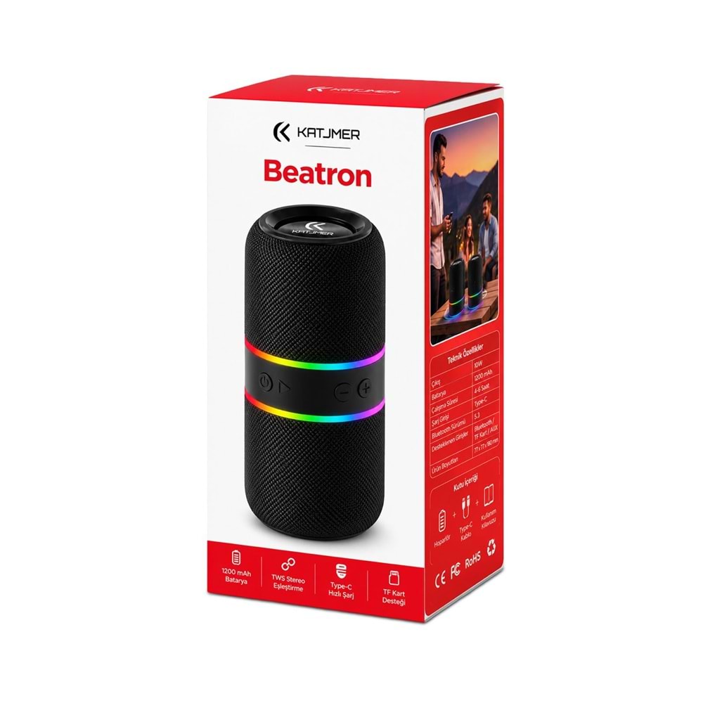 Katjmer Beatron M25 İki Bir Arada Bölünmüş Kablosuz Bluetooth Hoparlör