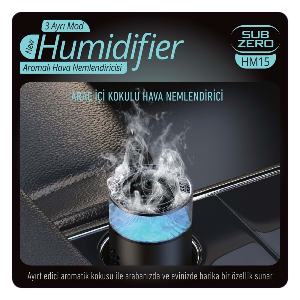 Subzero HM15 Otomatik Araç İçi Koku Difüzör Nemlendirici