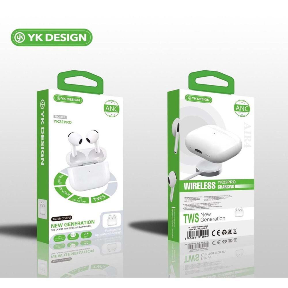 Yk Design YK22PRO Aır4 Anc Bluetooth Kulaklık