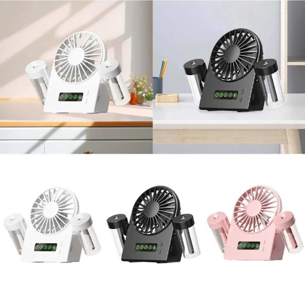 Katjmer KTFN-08 Buharlı Masaüstü USB Şarjlı Fan