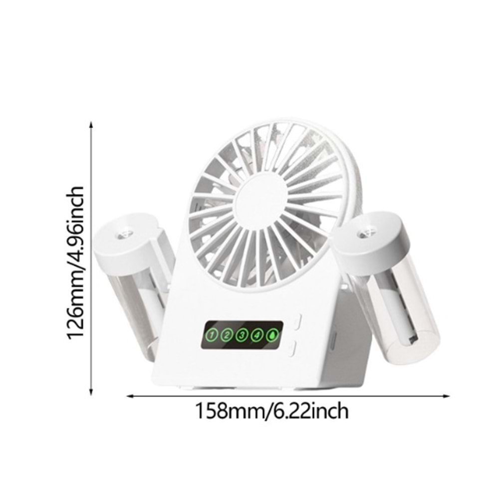 Katjmer KTFN-08 Buharlı Masaüstü USB Şarjlı Fan