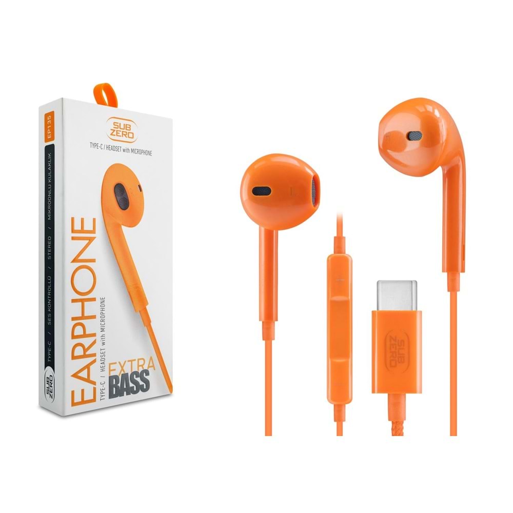 Subzero EP135 Type-c Girişli İphone 17 Uyumlu Tak Çalıştır Kulaklık
