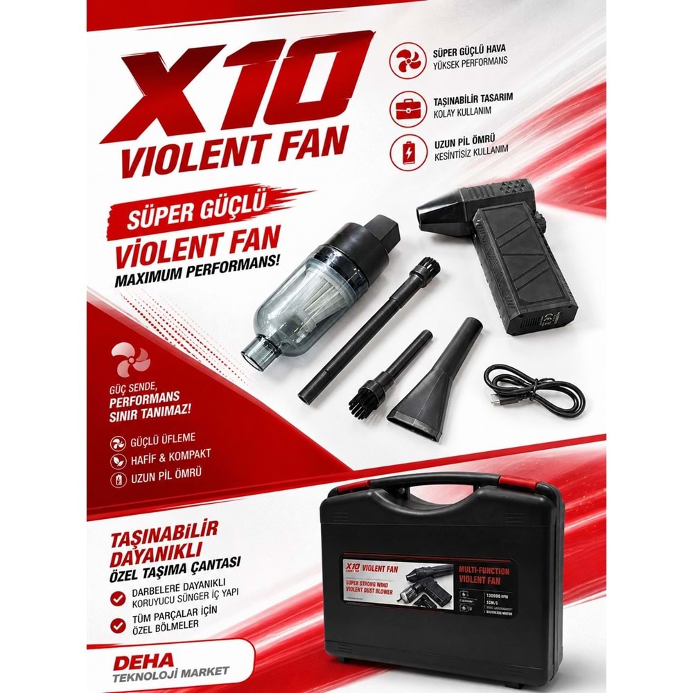 Yk Design X10 Vıolent Turbo Fan Süpürge