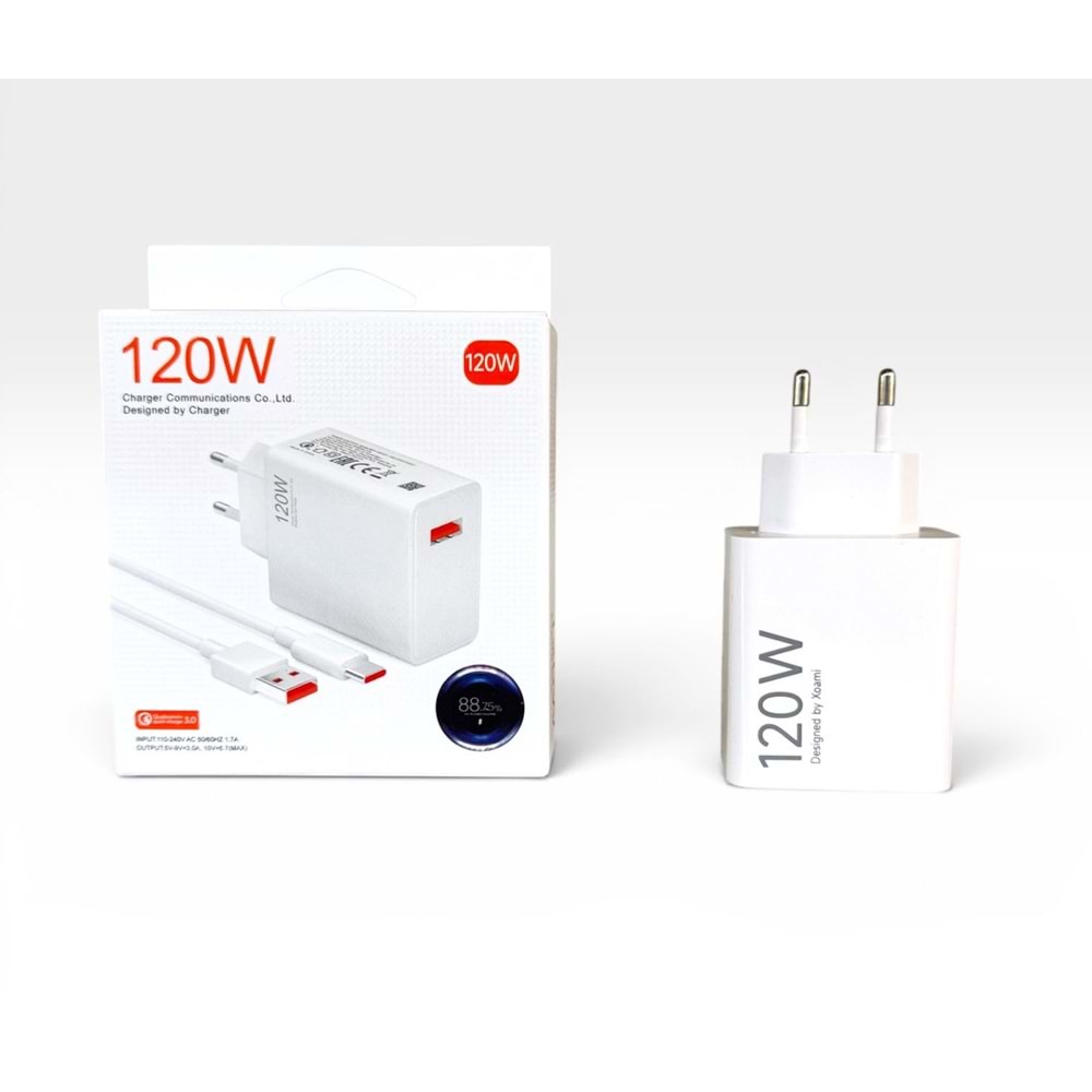 Wİ 120W Type-c Saliseli Turbo Şarj Aleti