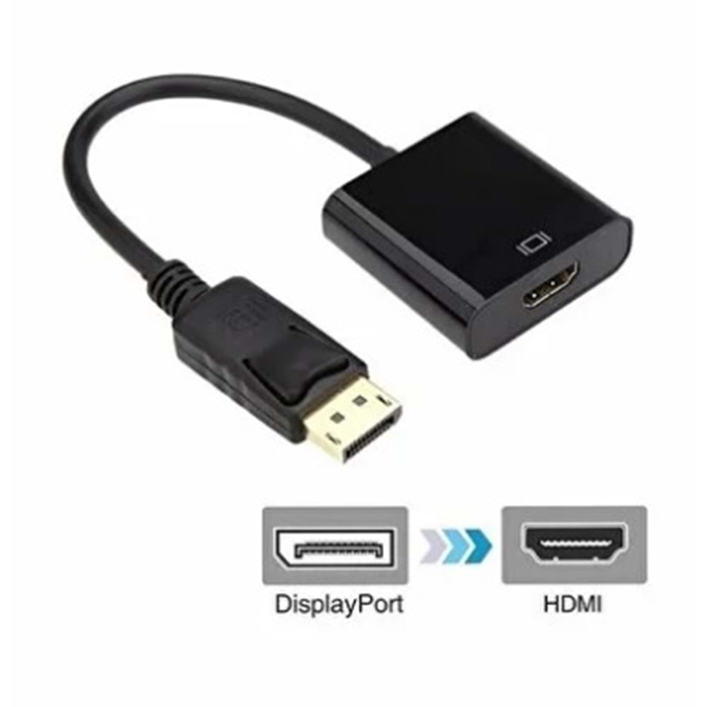 Powermaster PM-23304 10 Cm Display Port Erkek To Hdmı Dişi Çevirici Kablo