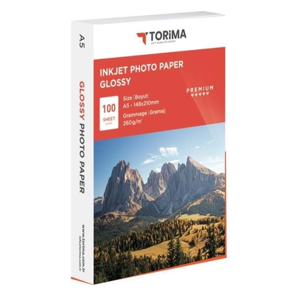 Torima 15x21 260 Gr 100'lü High Gloss (Parlak) Fotoğraf Kağıdı