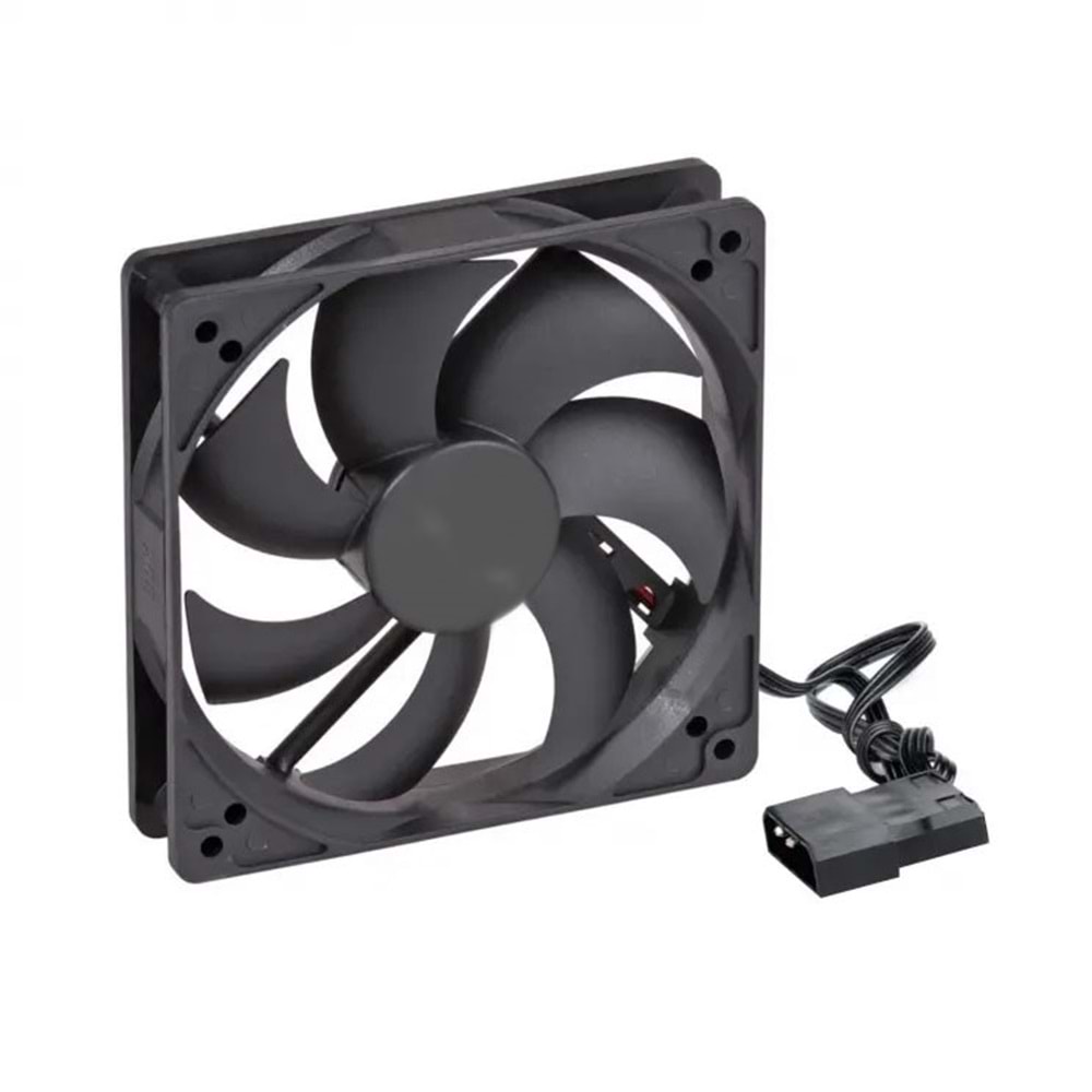Bubalus B-12025 12CM Bilgisayar Sessiz Kasa Fanı Siyah Standart
