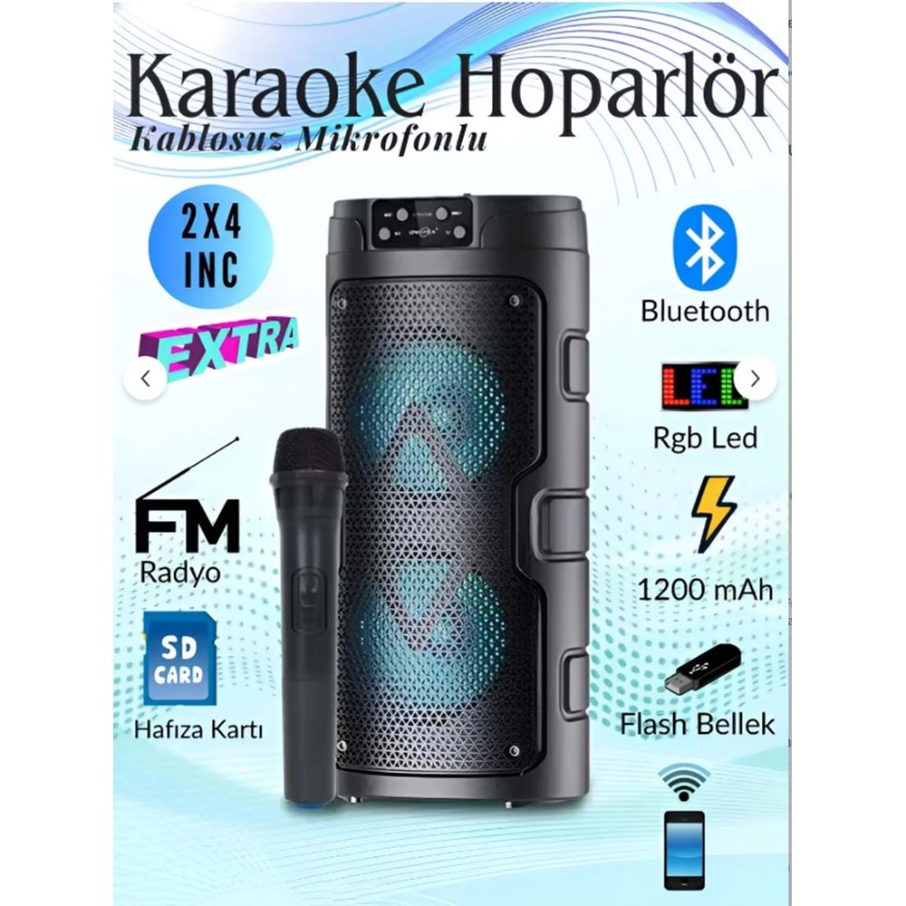 GTS-2129 Bluetooth Speaker 2 x 4 Usb/Tf Müzik Kutusu