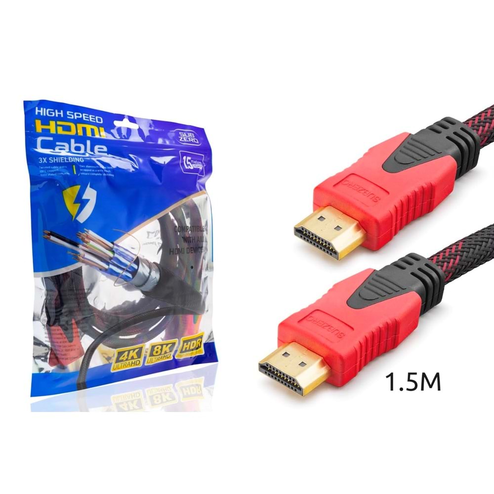 Subzero HDM15 Örgülü 1.5Mt Hdmı Kablo