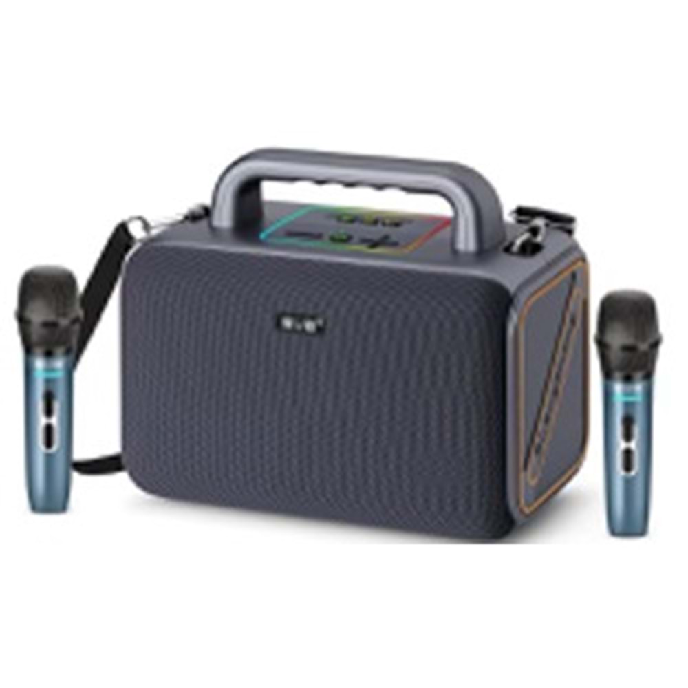 Rose HP-606 Usb/Sd/Tws/FM 80W Çift Kablosuz Mikrofonlu Bluetooth Müzik Kutusu