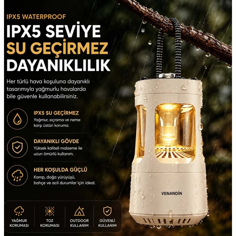 Venandin QD08 Campora Atmosfer Işıklı Led Light Bluetooth Speaker