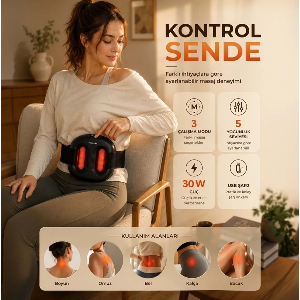 Venandin J19H Callorix Isıtmalı Ve Titreşimli Masaj Aleti