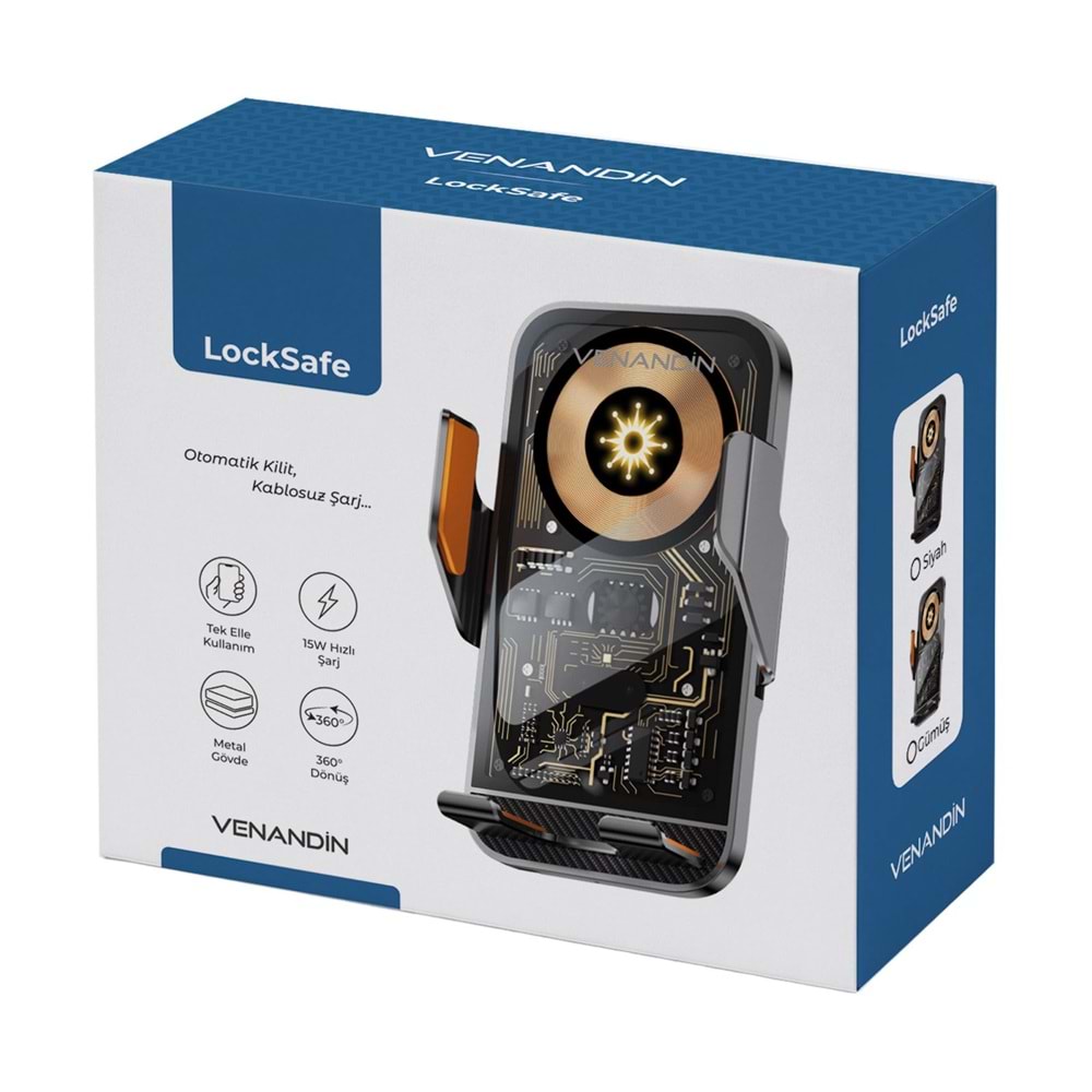 Venandin OPX-2010 Locksafe Kablosuz Araç Şarj Aleti