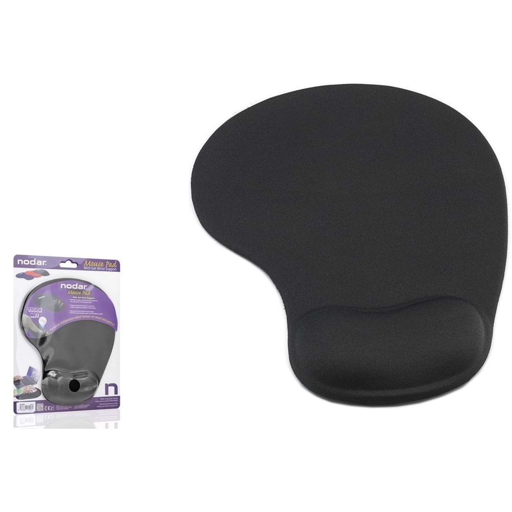Nodar ND1501S Jel Bilek Destekli Mouse Pad 190 x 230 mm Siyah