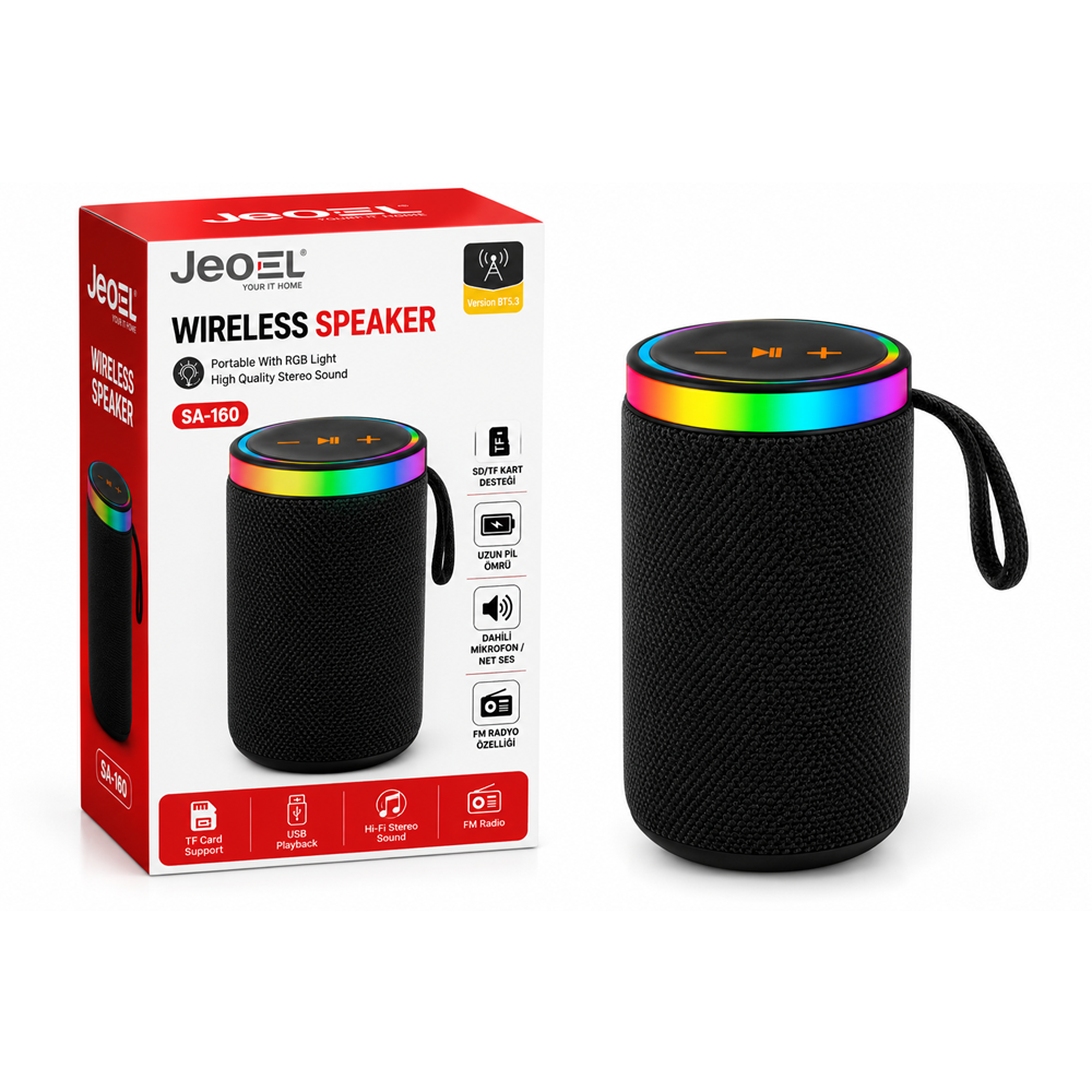 Jedel SA-160 LED aydınlatmalı Süper Ses Müzik Kutusu