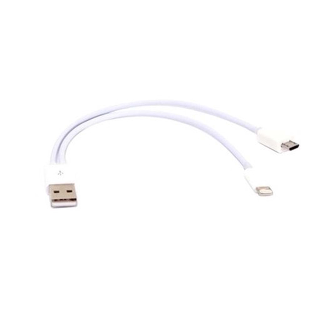 S-link SL-IP50 Usb to iPhone 5G + Micro 5pin Samsung Çevirici Kablo