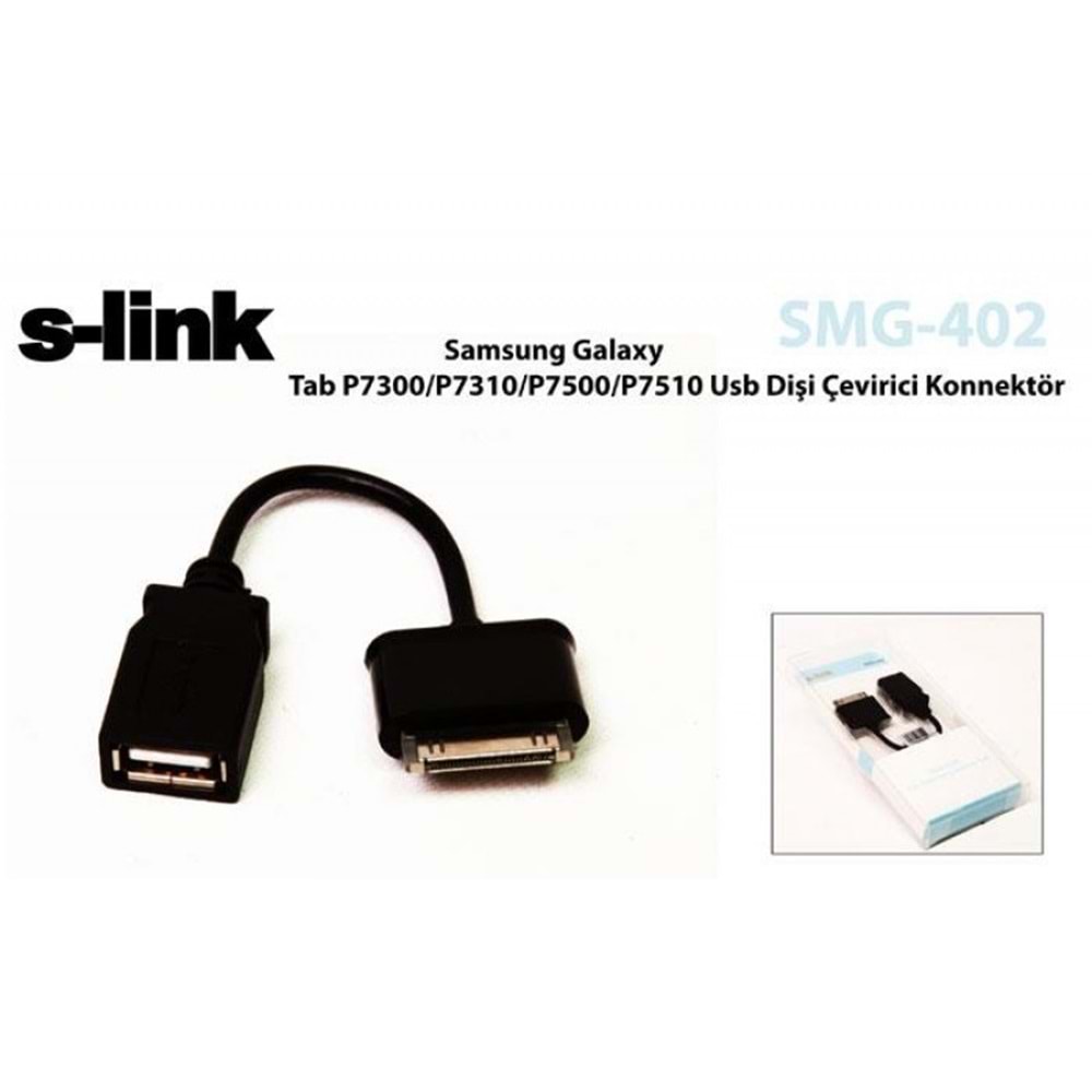 S-link SMG-402 Samsung Galaxy Tab P7300/P7310/P7500/P7510 Usb Dişi Çevirici OTG Kablo