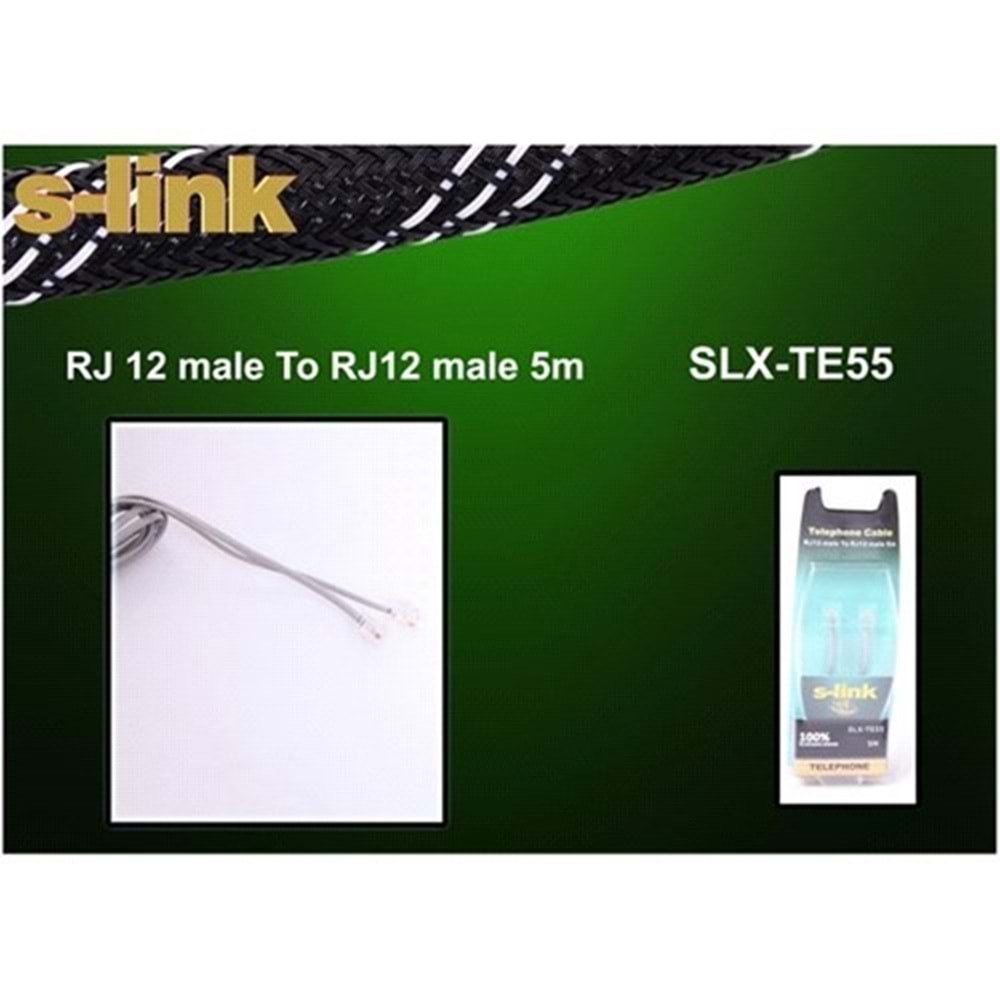 S-link SLX-TE55 5m Telefon Bilister Kablo