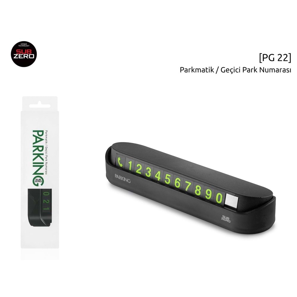 Subzero PG22 Parkmatik Park Numarası