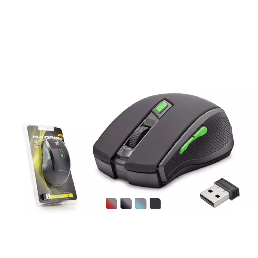 HADRON HDX3404 Dual Mode Kablosuz Mouse 2.4 GHz Bluetooth 5.2 1600 DPI Siyah