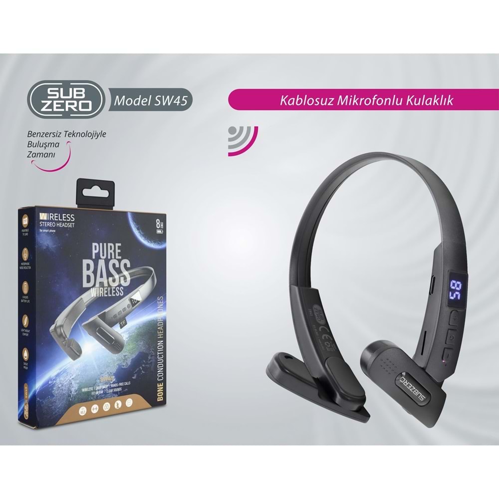 Subzero SW45 Kablosuz Led Göstergeli Kulaklık