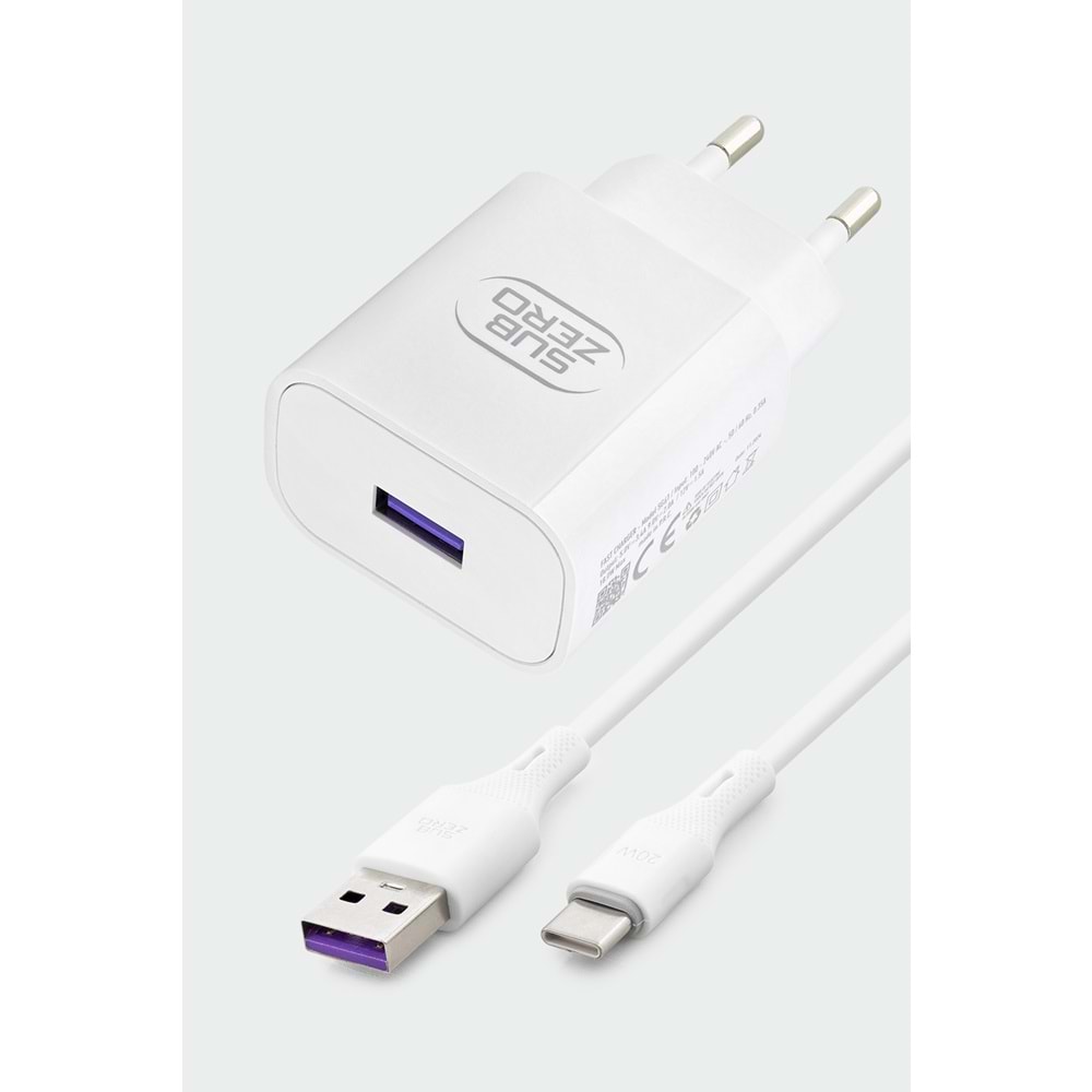 Subzero SG61 18W 3.4A Qualcomm Hızlı Type-C Ev Şarj Aleti (Turbo)