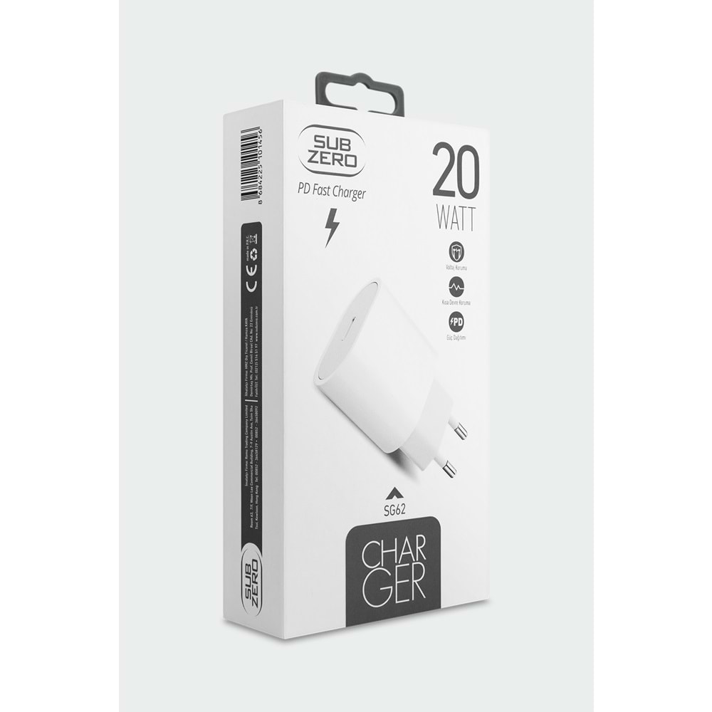Subzero SG62 20W Pd Hızlı Şarj Başlıgı