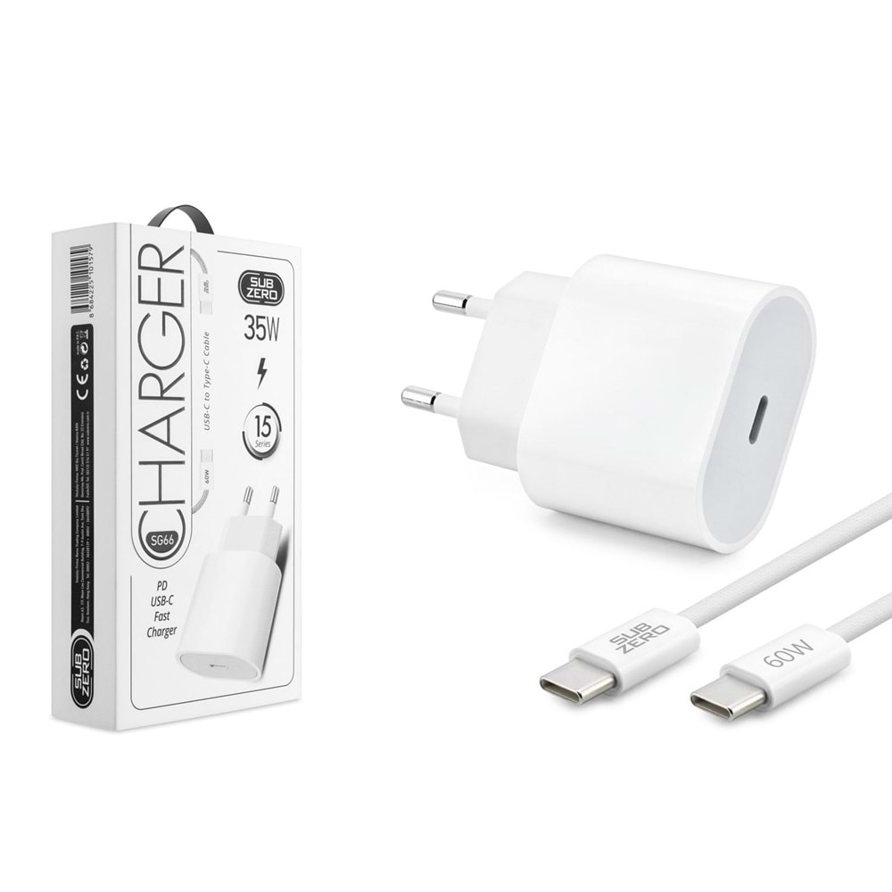 Subzero SG66 35W Pd Type-C to Type-C İphone15 Şarj Seti