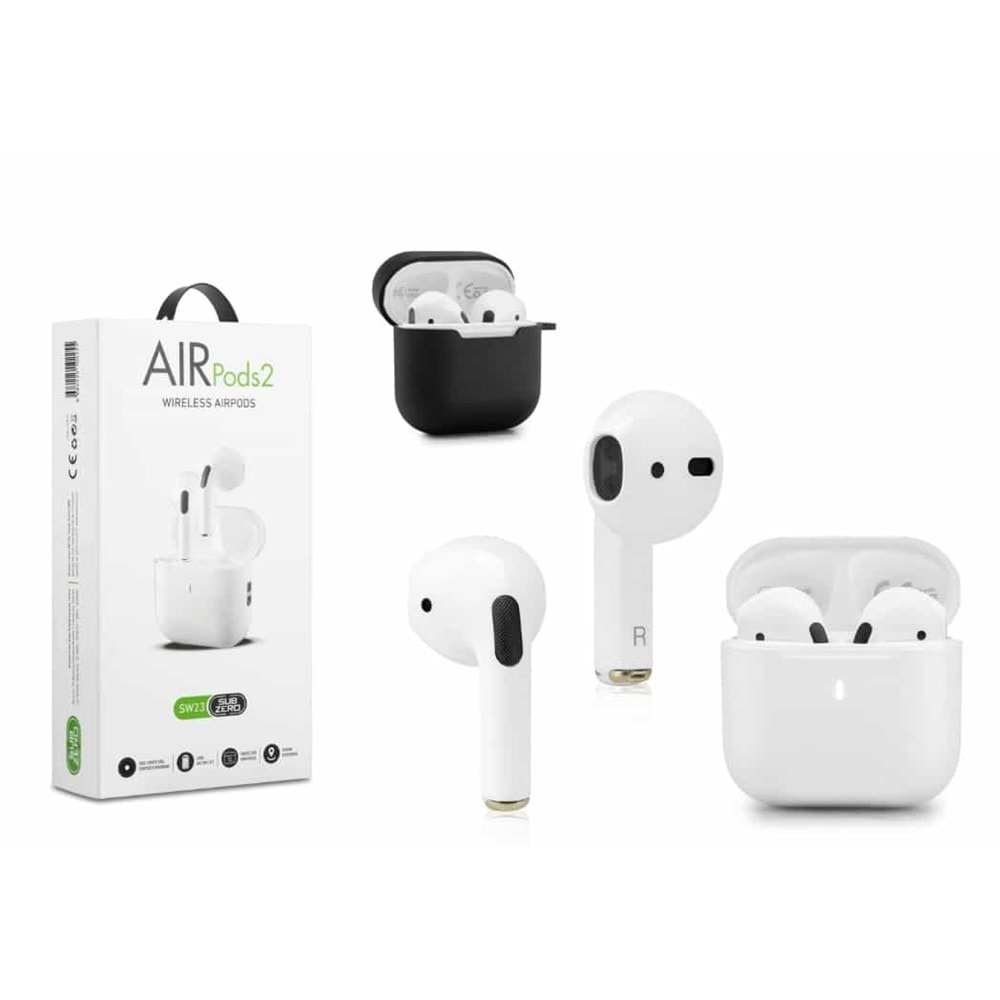 Subzero SW23 AIRPods2 Beyaz Kılıf Hediyeli Bluetooth Kulaklık