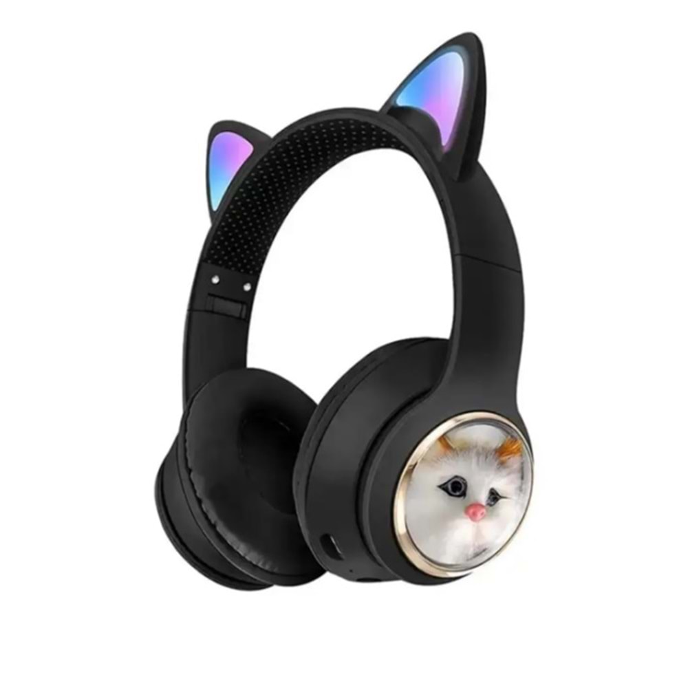 Subzero SW90 Bluetooth Renkli Kedi Kulaklık (mavi-mor)