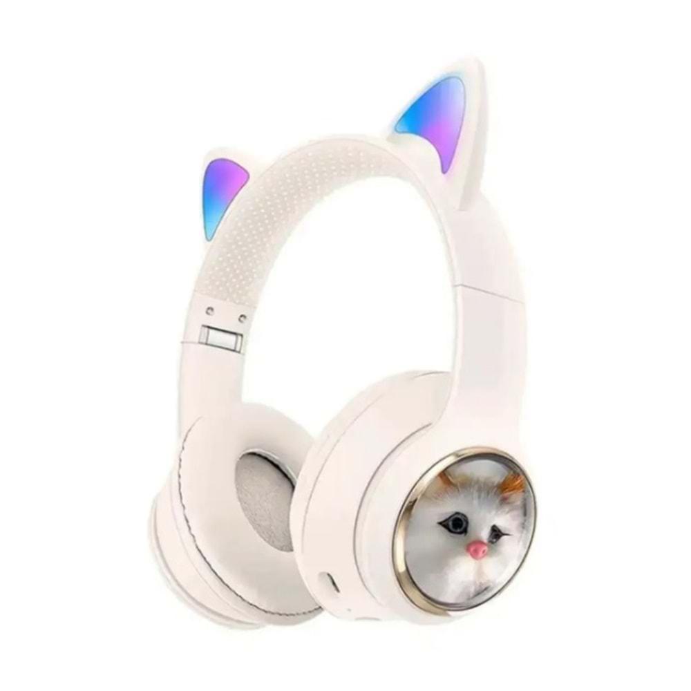 Subzero SW90 Bluetooth Renkli Kedi Kulaklık (mavi-mor)