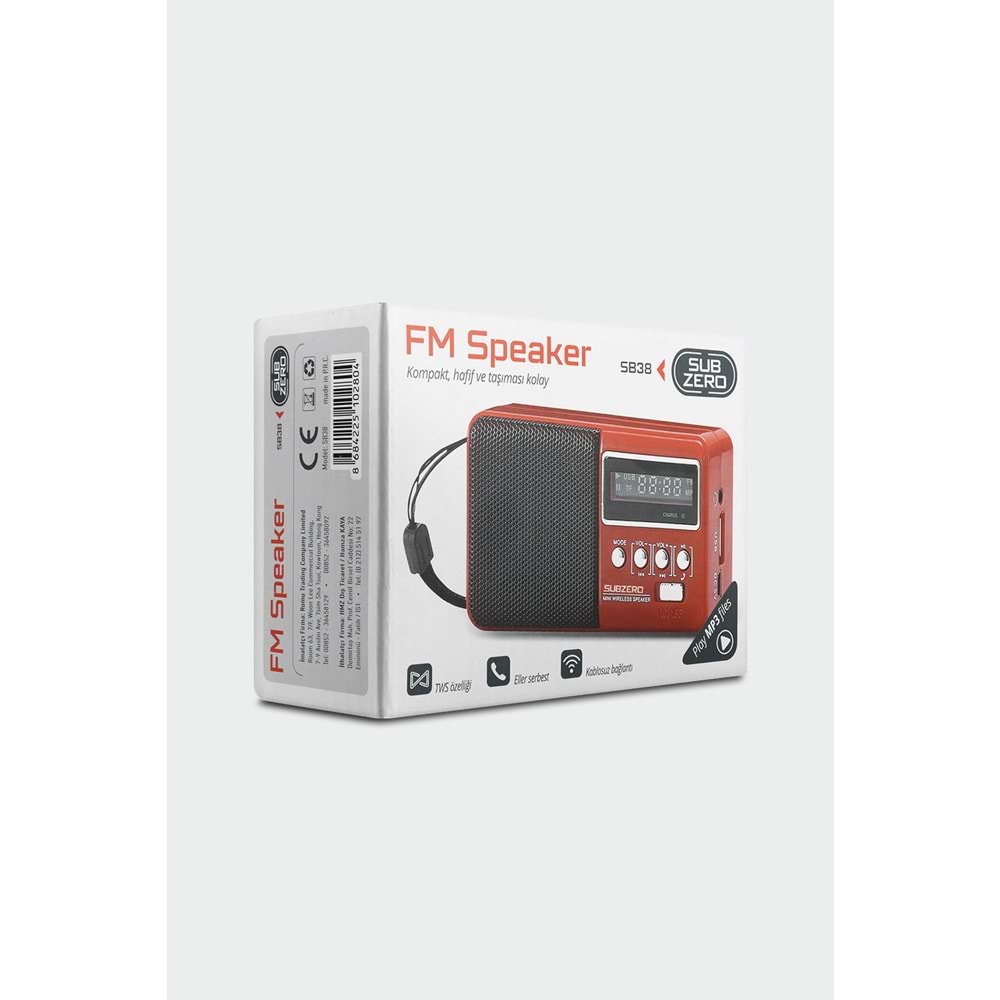 Subzero SB38 Mini Nostalji TWS/FM Bluetooth Müzik Kutusu