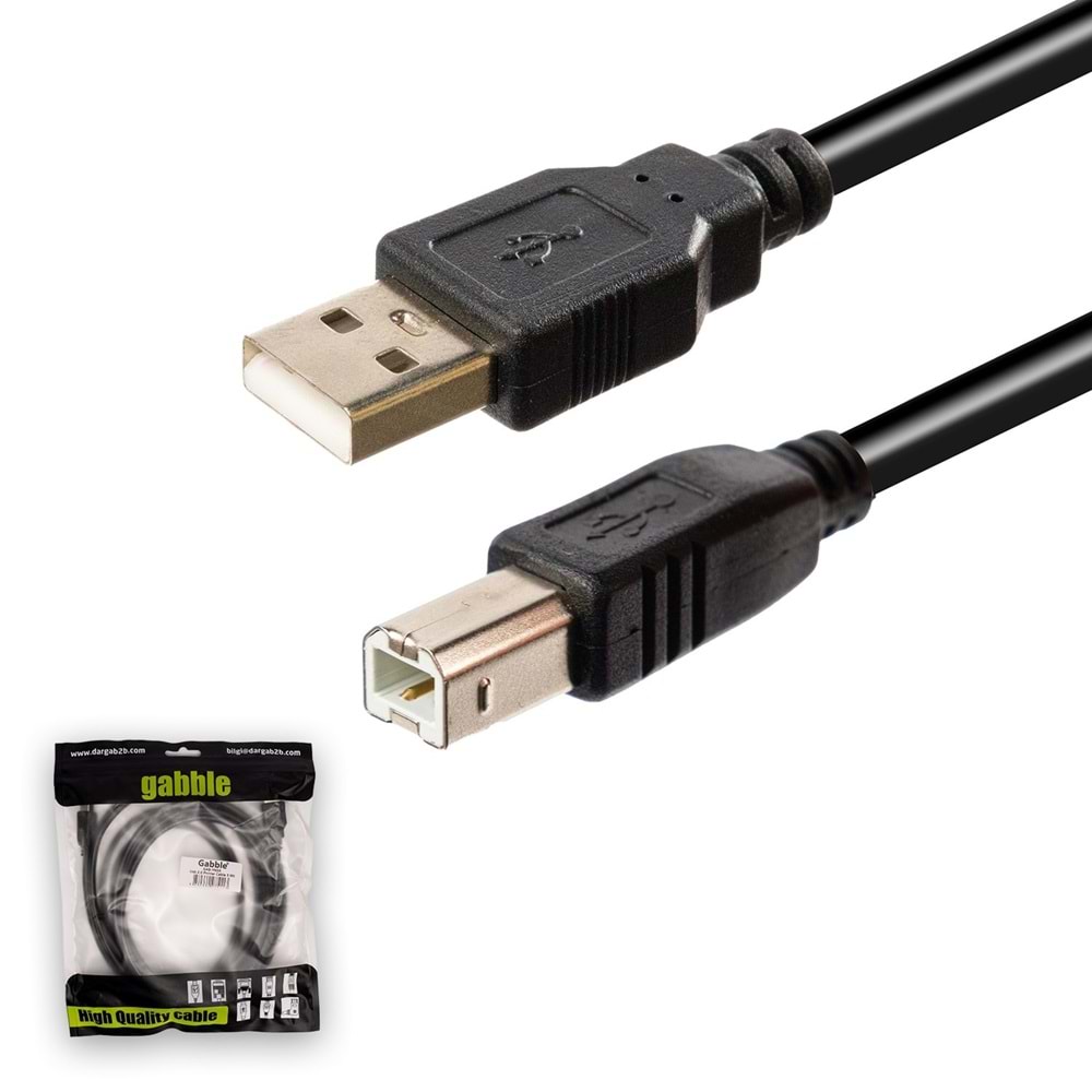 Gabble GAB-YK03 3mt Usb 2.0 Yazıcı (Pirinter) Kablosu