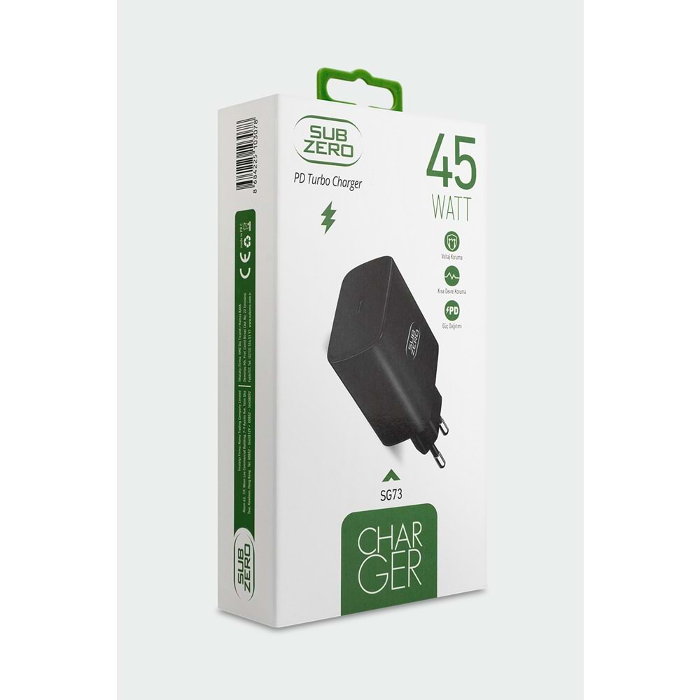 Subzero SG73 45W PD Turbo Ev Şarj Başlığı