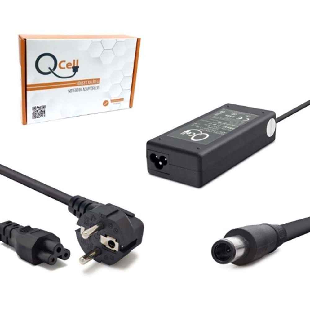 Qcell QBA-015 Notebook Adaptör 90W 19.5V 4.62A 7.4X5.0mm Dell
