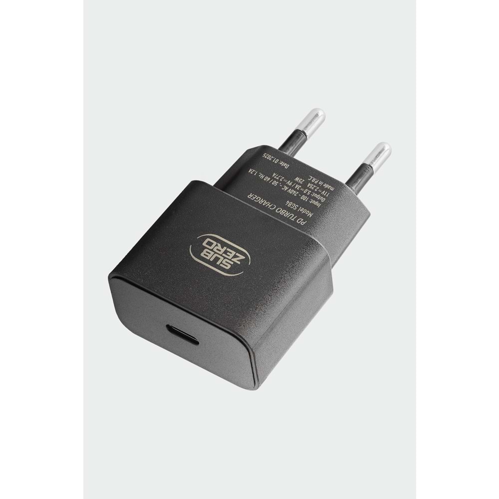 Subzero SG83 25W PD (Mini Turbo) Type-C Girişli Ev Şarj Başlığı
