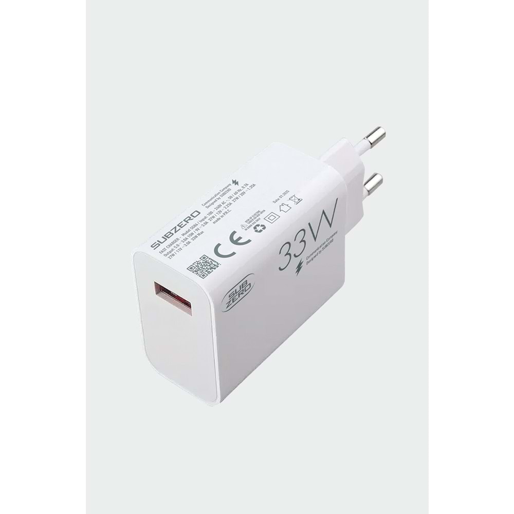Subzero SG86 33W Turbo Fast Şarj Başlığı