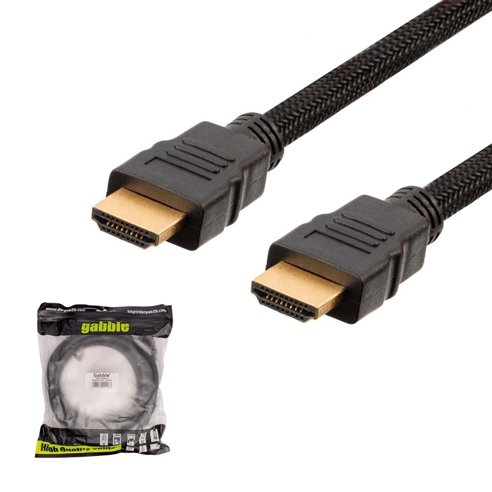 GABBLE GAB-HDMI20 Örgülü 20Mt Hdmı Kablo