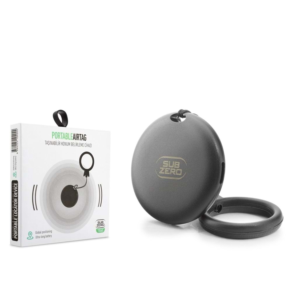 Subzero TG60 Taşınabilir Smart Tag Akıllı Konum Takip Araba & Motor & Valiz & Evcil Hayvan Takip Cihazı (Sadece İos)(Uzun Pil Ömrü)