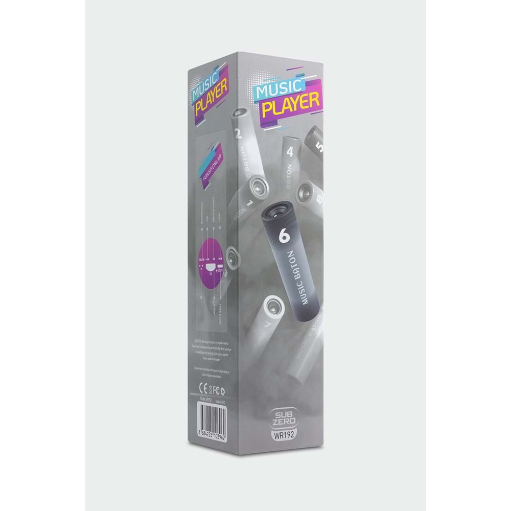 Subzero WR192 Silindir Ekstra Bass Bluetooth/Sd Müzik Çalar