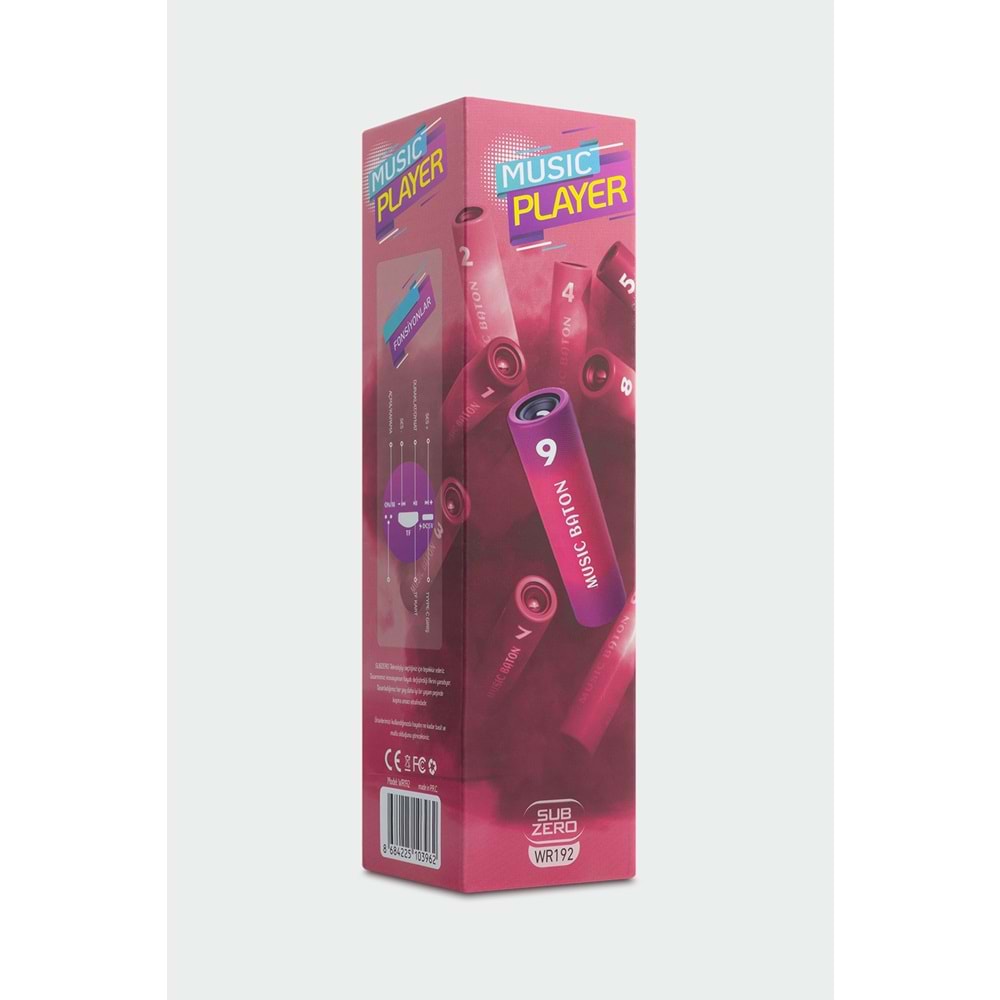 Subzero WR192 Silindir Ekstra Bass Bluetooth/Sd Müzik Çalar