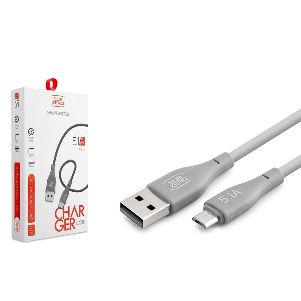 Subzero CL141 5.1A Micro Hızlı Şarj Data Kablosu 1mt