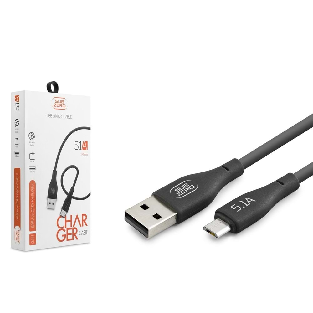 Subzero CL141 5.1A Micro Hızlı Şarj Data Kablosu 1mt