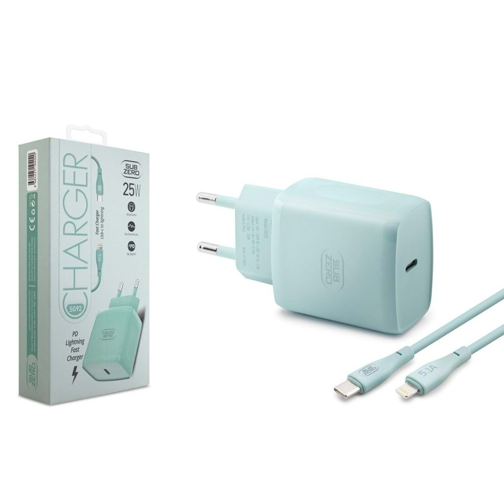 Subzero SG92 25W PD Girişili Ligtning Fast Şarj Aleti