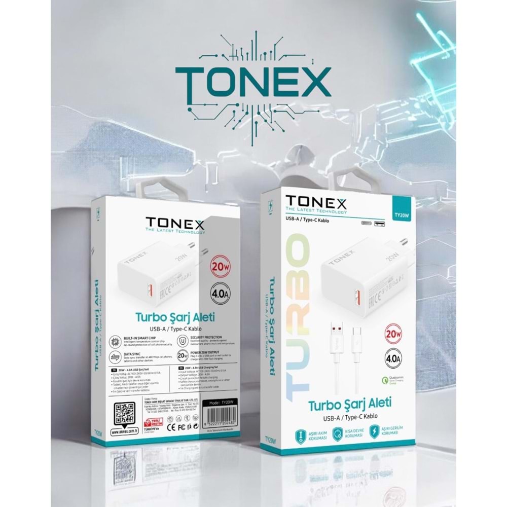 Tonex TY20W 20W 4A Type-c Hızlı Şarj Aleti