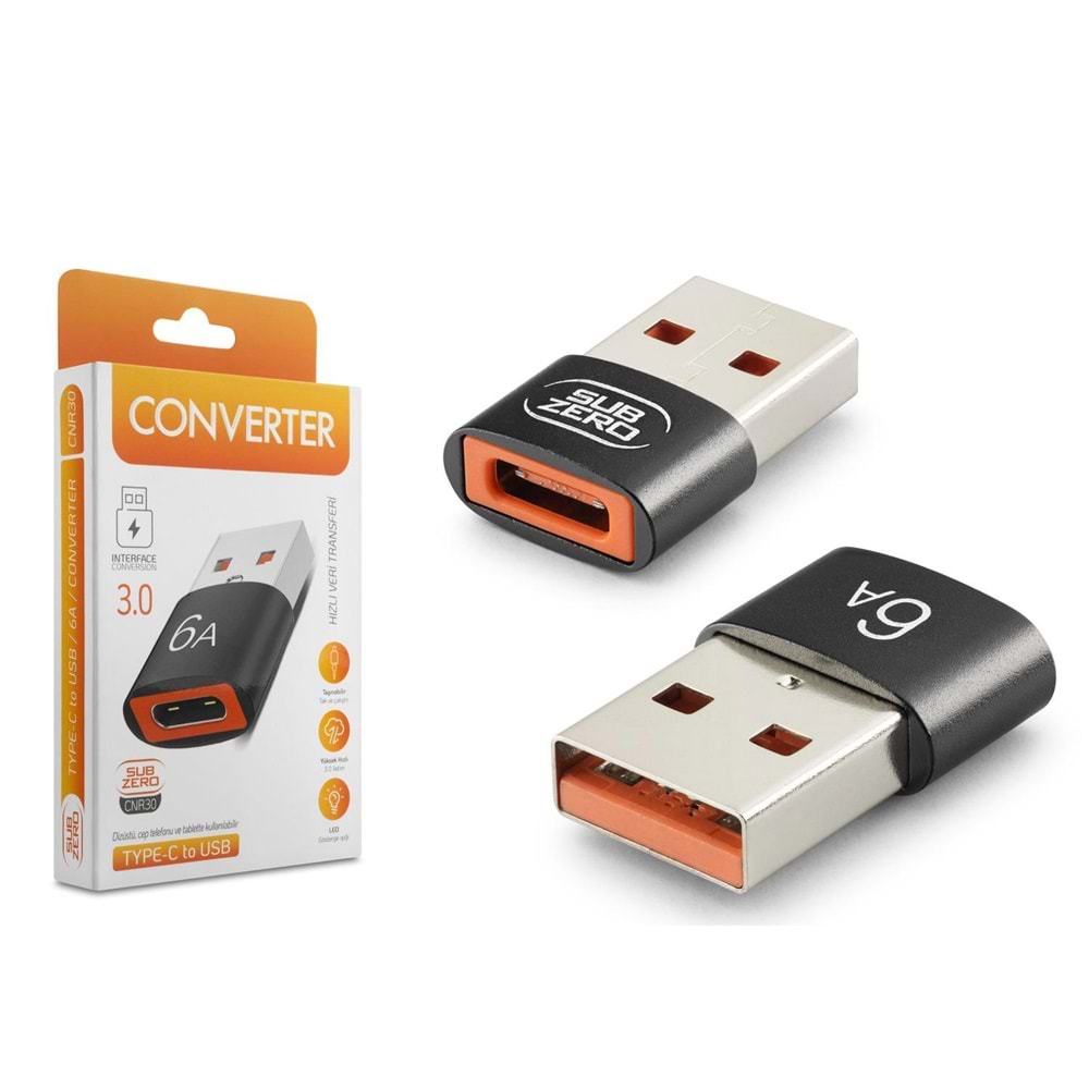 Subzero CNR30 Type-C To Usb Çevirici 6A