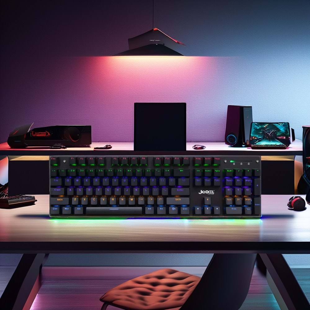 Jedel KL-138 RGB Mechanical Mekanik RGB Gaming Klavye