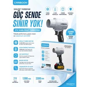 Carboon AY08 32.000RPM AHV-18 Hava Üfleyici Turbo Fan