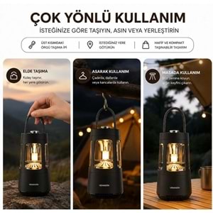 Venandin QD08 Campora Atmosfer Işıklı Led Light Bluetooth Speaker